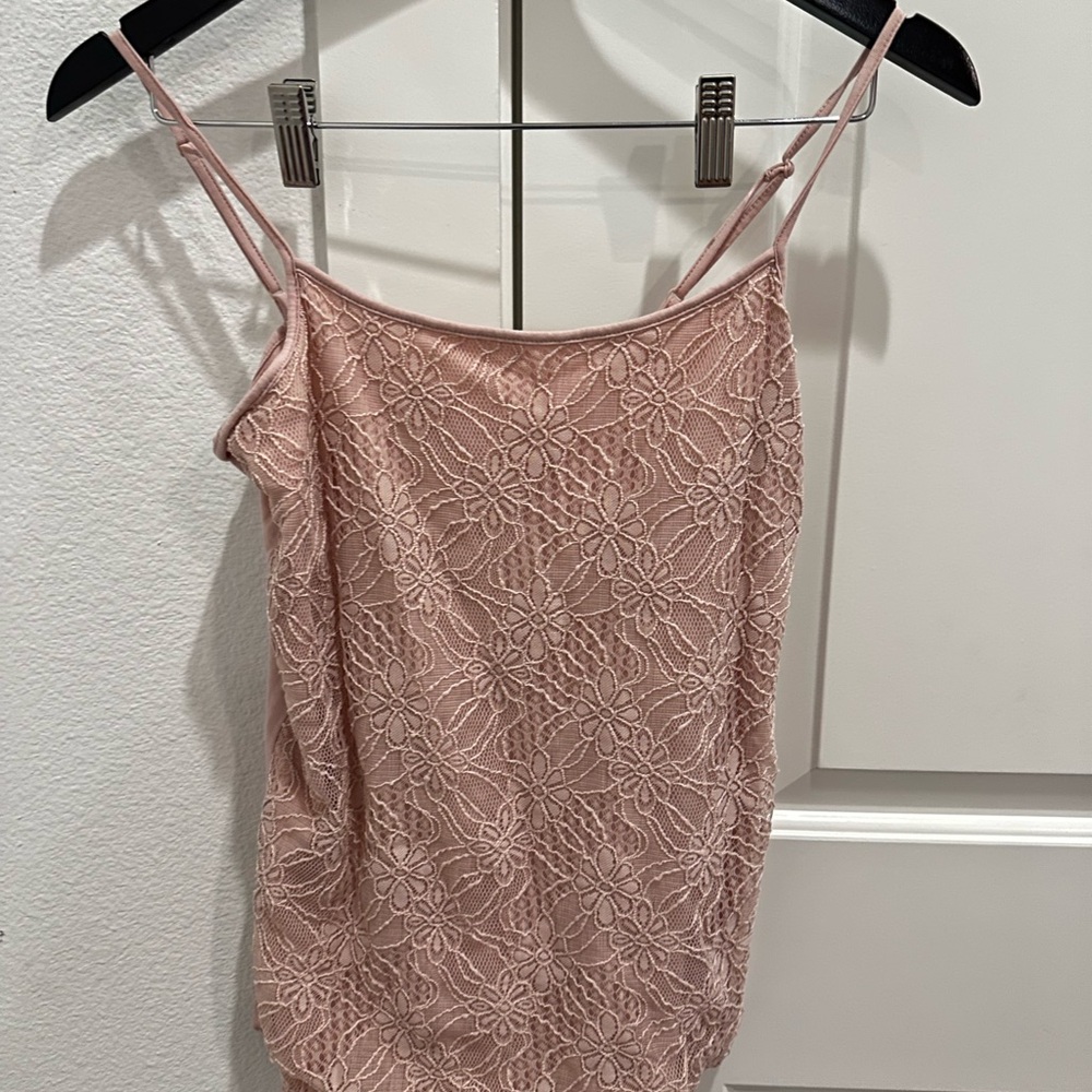 Lace Floral Pink Cami Top